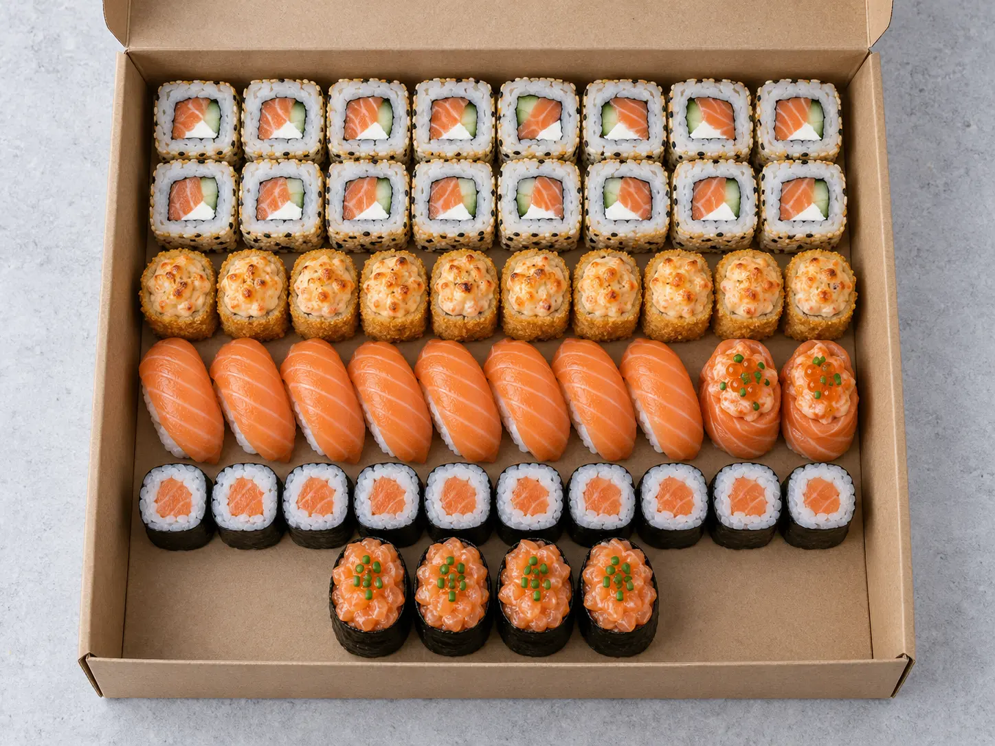 Box Nakori Sushi com 50 peças